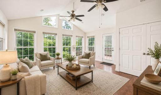 Virtually Staged Upstairs Sunroom