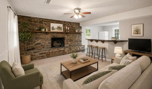 Virtually Staged Family Room