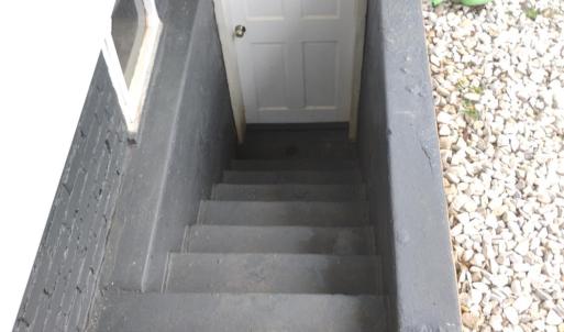 Exterior basement step entrance