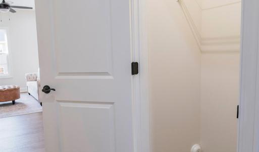 Coat closet located off entry hallway.