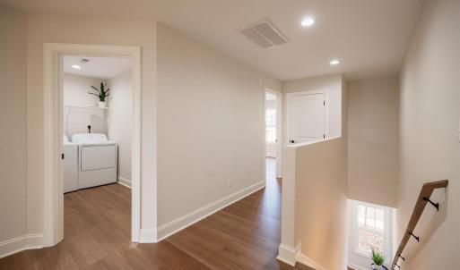 Lots of storage upstairs- with 3 bedrooms, 2 full bathrooms, laundry room and storage closets.