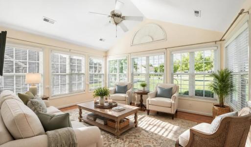 Virtually staged sunroom