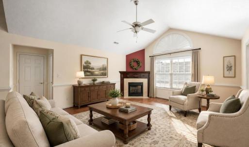 Virtually staged living room