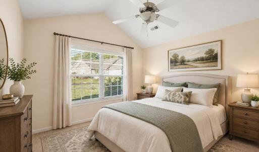 Virtually staged bedroom 2
