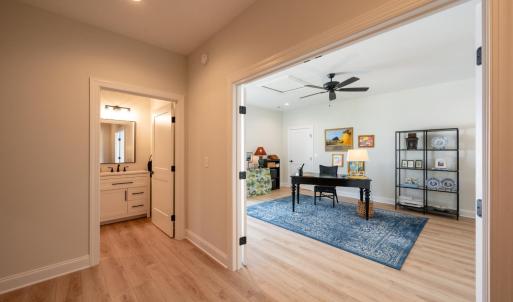 Double French doors in the entranceway for bedroom/office on 2nd floor