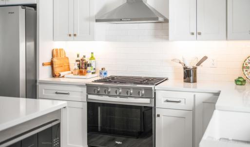 Hood over gas range