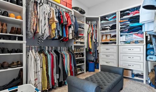 Primary walk in closet.
