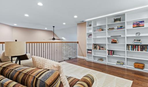 Loft library area.