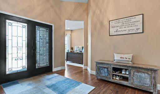 Large foyer inside double front door.
