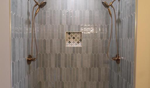 Master bathroom tiled shower