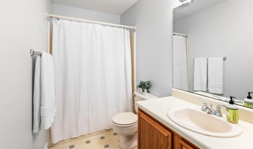 2nd full bath in hallway and steps away from 2nd bedroom