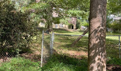 Back yard and gate to the Blackwater Creek Trail