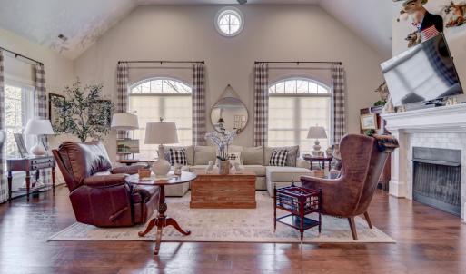 Great Room - View from Kitchen with window blinds closed