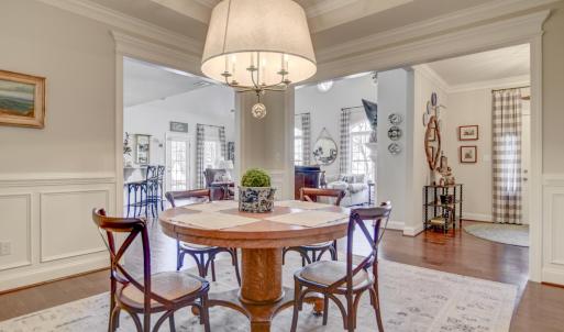 Formal Dining Room, and views into the foyer and Kitchen & Great room of the home