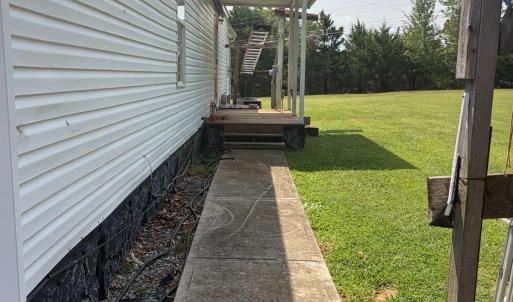 back yard heading from shed to back door