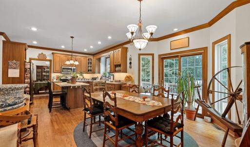 kitchen and dining area