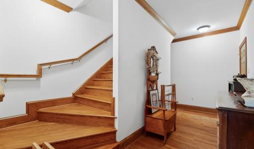 Back staircase to apartment over the garage