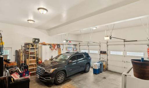 2 car garage with lots of storage