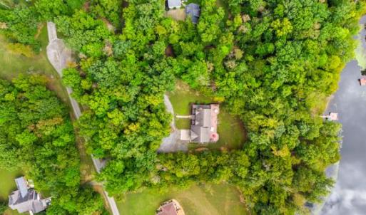 drone view of house