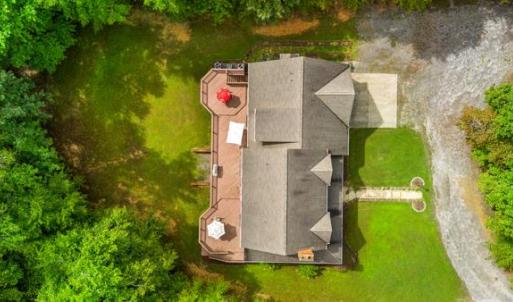 drone view of house