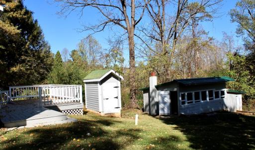 Rear deck and sheds