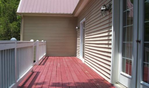 Rear deck - Note entrances to deck from dining area as well as from the living room