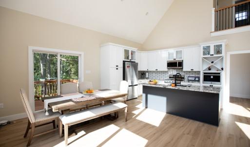 dining room and kitchen open floorplan