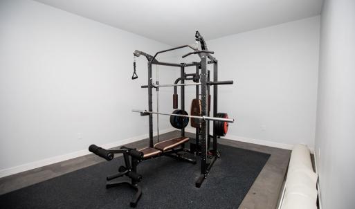 home gym area