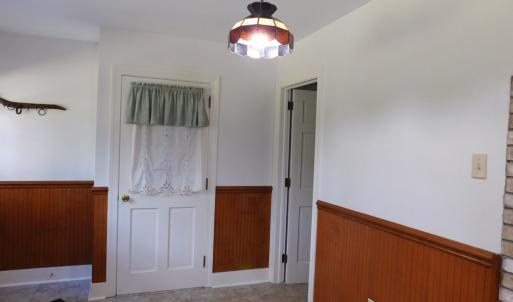 Kitchen door to the attached garage