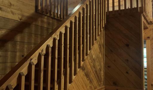 Stairs leading up to loft