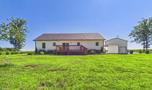 Level Backyard with Established Lawn, Fruit Trees, and Plenty of Space for Outdoor Enjoyment.