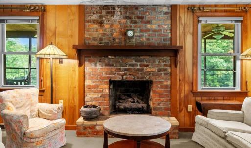 Living Room, Gas Logs warm conversations