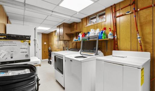 Laundry and Storage - Basement, The laundry room has an exterior entrance and is also accessible from the basement suites.