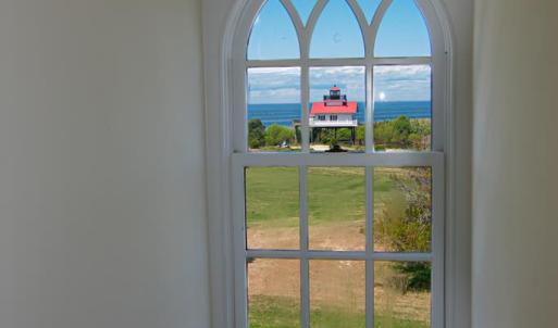 View of lighthouse from third floor
