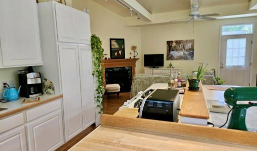 Open concept kitchen/living/dining in addition