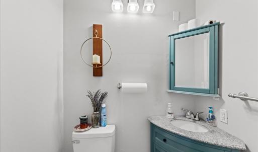 Half Bath on ground level.