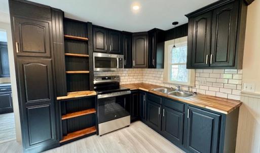 Subway tile backsplash