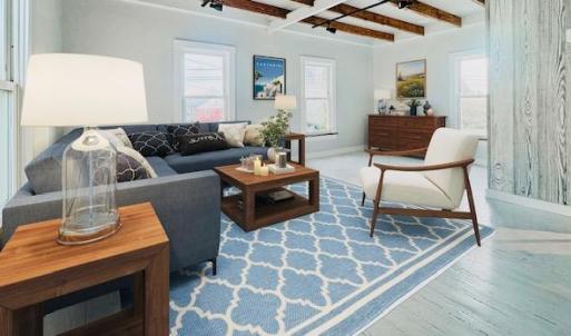 Upstairs Sitting Room.  Staged with Furniture