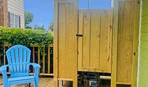 Outdoor Shower and Back Deck