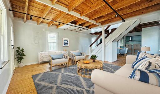 Downstairs Living Room.  Facing South