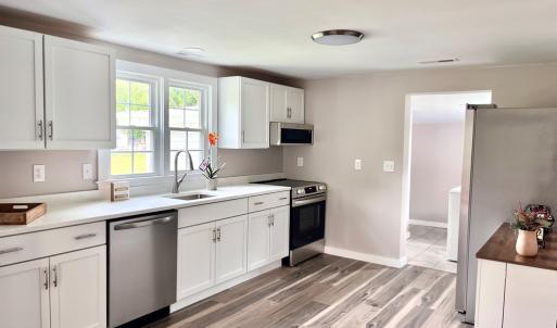 Brand new kitchen with stainless steel appliances