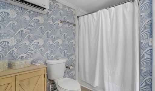Bathroom, Each room has it's own mini split