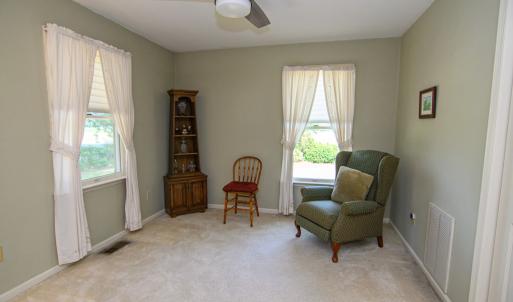 Sitting area in primary bedroom