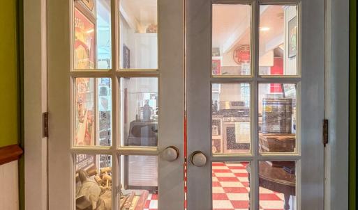 French doors to Kitchen