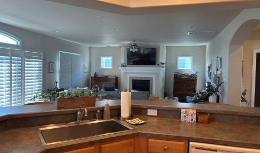 Kitchen view to living room