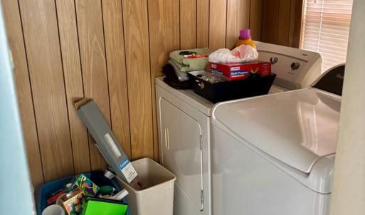 half bath and utility laundry room