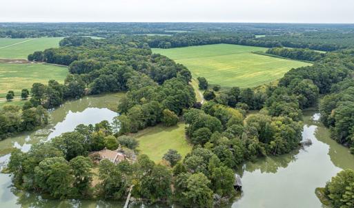 Aerial from Nassawadox Creek