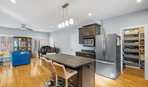 First level kitchen and living area
