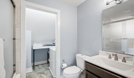 Third floor bathroom and laundry room