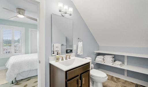 Third floor bedroom and bath